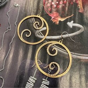 Brighton Gold & Crystal French Wire Earrings